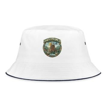 Sagrada Familia Barcelona - Bucket Hat - white/navy - Front
