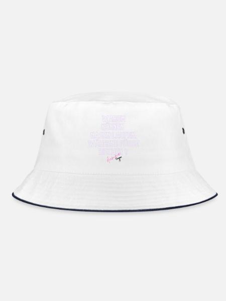 Warum Nasen Laufen, Füße Riechen - Bucket Hat - Weiß/Navy - Vorne
