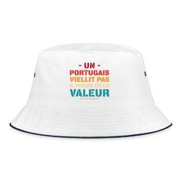 Un Portugais Viellit Pas Il Prend De La Valeur ... - Bob - blanc/marine - Devant