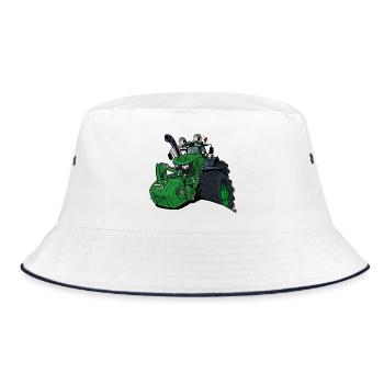 1531_crazy_horns - Bucket Hat - white/navy - Front