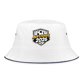 Aufsteiger 2026 Shield - Bucket Hat - Weiß/Navy - Vorne