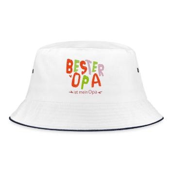 bester Opa - Bucket Hat - Weiß/Navy - Vorne