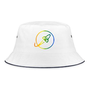 Rocket Rainbow Orbit - Bucket Hat - white/navy - Front