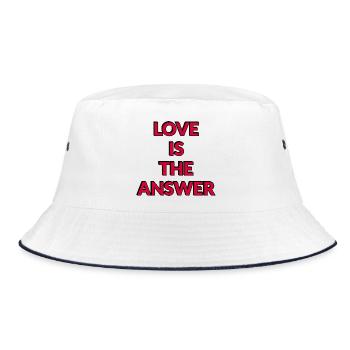 L’amour est la réponse : Rouge audacieux - Bob - blanc/marine - Devant