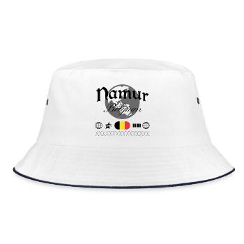 Souvenir de voyage Streetwear Belgique Namur - Bob - blanc/marine - Devant