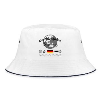 Berchtesgaden Deutschland Streetwear Souvenir - Bucket Hat - Weiß/Navy - Vorne