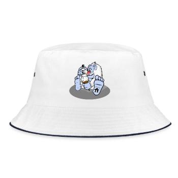 Yuuumiii monster - Bucket Hat - white/navy - Front