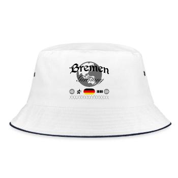 Bremen Germany Streetwear Travel Souvenir - Bucket Hat - white/navy - Front