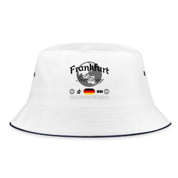 Frankfurt Germany Streetwear Travel Souvenir - Bucket Hat - white/navy - Front