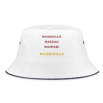 Nasbinals Lozère - Nashville - Nassau - Nairobi - Bucket Hat - white/navy - Front