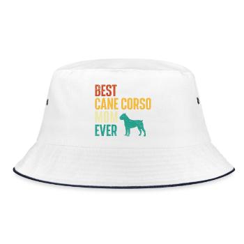 Best Cane Corso Mom Ever Mastiff Owner - Bucket Hat - white/navy - Front