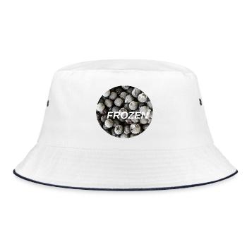  Frozen berry + Superfood  - Bucket Hat - white/navy - Front