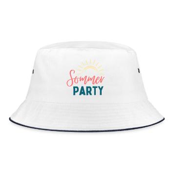 Summer Party Sunbeam Logo - Bucket Hat - white/navy - Front