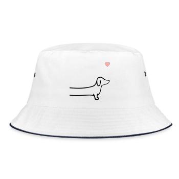 Chiens Cœur de teckel - Bob - blanc/marine - Devant
