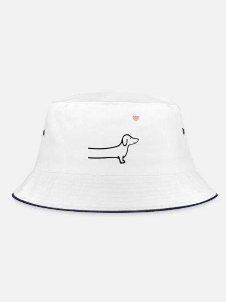 Chiens Cœur de teckel - Bob - blanc/marine - Devant