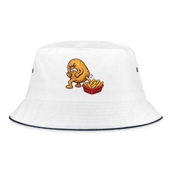 Potato Preparation French Fries Funny Fries - Bucket Hat - white/navy - Front