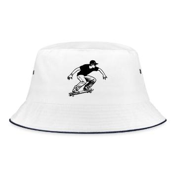 Skateboarding Junge - Bucket Hat - Weiß/Navy - Vorne