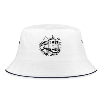 Eisenbahn - Bucket Hat - Weiß/Navy - Vorne