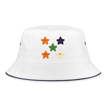 Five Spooky Little Stars - Bucket Hat - Weiß/Navy - Vorne