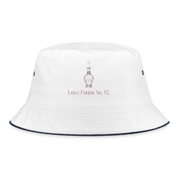 Love Potion No. 9% – Lustiges Liebestrank Design  - Bucket Hat - Weiß/Navy - Vorne