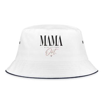Mama. Mein sicherer Ort. Geschenk Oma Mama - Bucket Hat - Weiß/Navy - Vorne