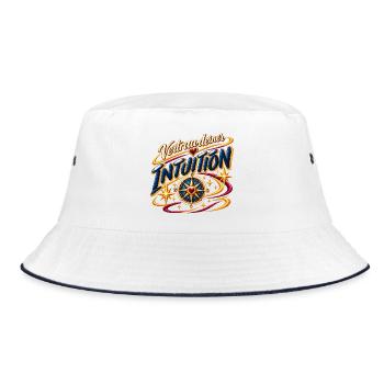 Vertrau deiner Intuition - Bucket Hat - Weiß/Navy - Vorne