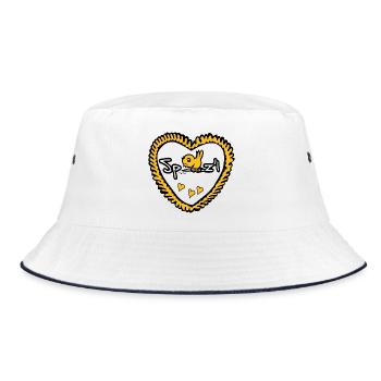 Spatzl - Bucket Hat - Weiß/Navy - Vorne