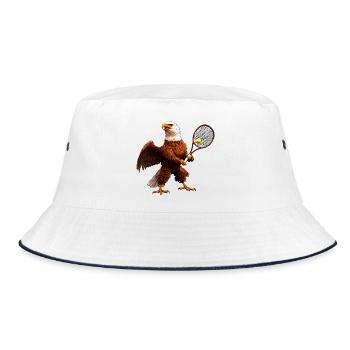 Tennis Adler Eagle - Bucket Hat - Weiß/Navy - Vorne