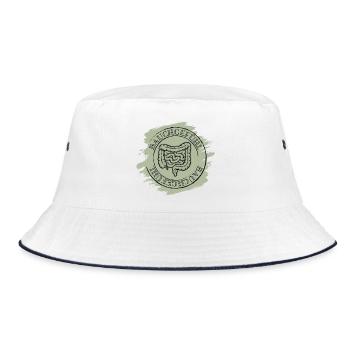 Bauchgefühl - Bucket Hat - Weiß/Navy - Vorne