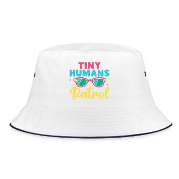 Pre K Teacher Humans Patrol Kindergarten Teacher - Bucket Hat - Weiß/Navy - Vorne