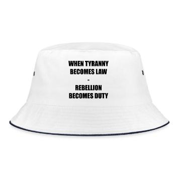 WHEN TYRANNY - Bucket Hat - Weiß/Navy - Vorne