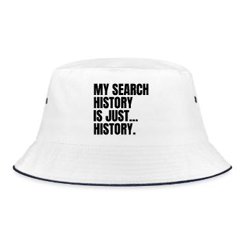 Geschichtslehrer, Historiker, Student, Hauptfach Kunst - Bucket Hat - Weiß/Navy - Vorne