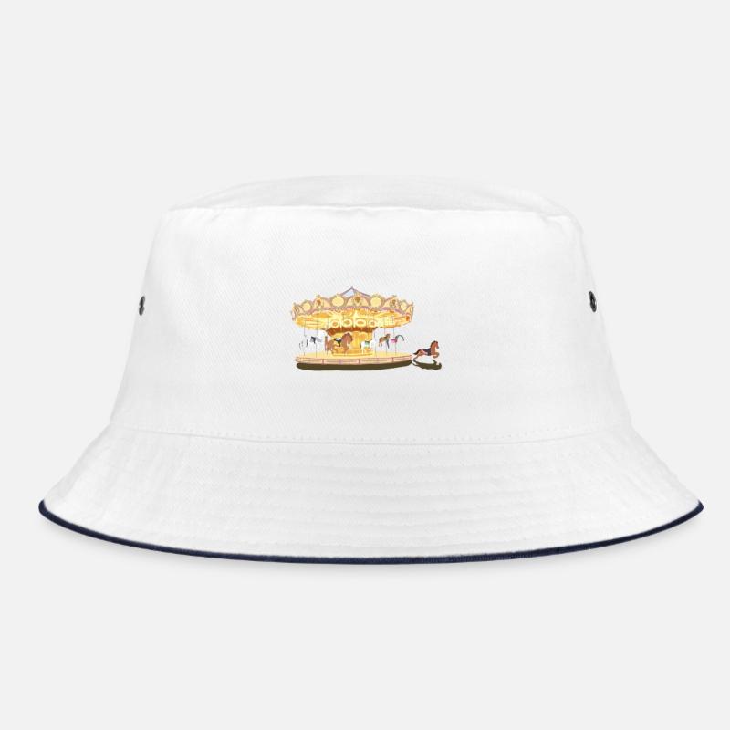 Enchanted Carousel Unisex Illustration Bucket Hat