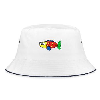 Fish - Bucket Hat - white/navy - Front