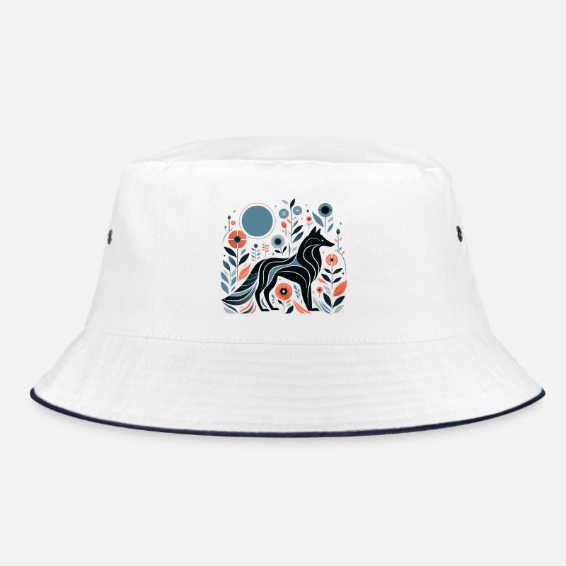 Floral Wolf Bucket Hat