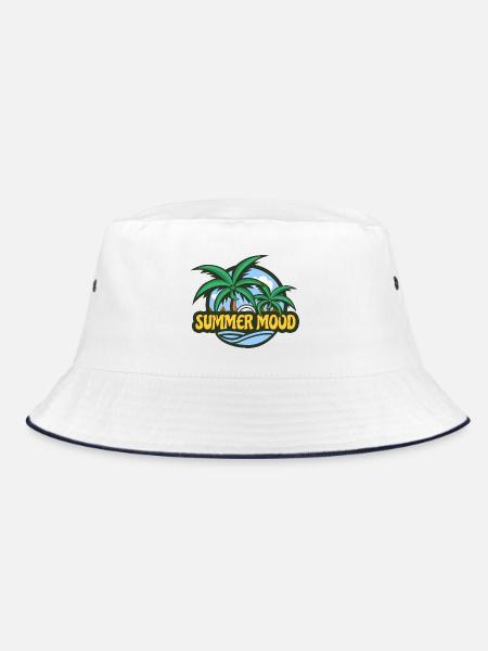 Summer Mood - Bucket Hat - white/navy - Front