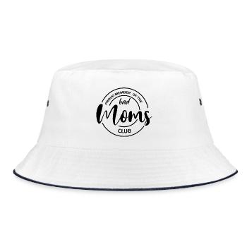 Bad Moms Club Logo Fier Membre Maman Maman Maman - Bob - blanc/marine - Devant