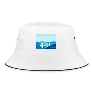 save the ocean - Bucket Hat - Weiß/Navy - Vorne