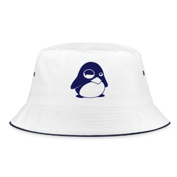 TUX Penguin, LINUX v2.0 - Bob - blanc/marine - Devant