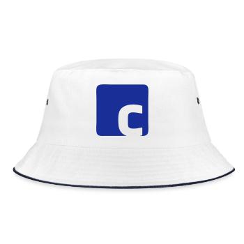 C logo - Bucket Hat - white/navy - Front