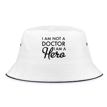 Arzt - Bucket Hat - Weiß/Navy - Vorne