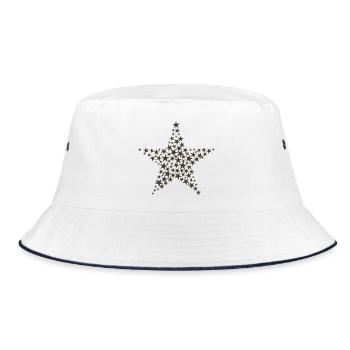 Stars Medellin Brands Star Star Star - Bucket Hat - white/navy - Front