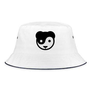 yin yang panda teddy - Bob - blanc/marine - Devant