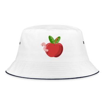 worm - Bucket Hat - white/navy - Front