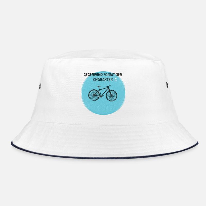 Fahrrad 2 - Bucket Hat - Weiß/Navy