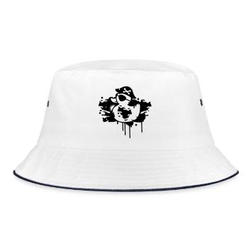 Un pirate canard en caoutchouc avec un chapeau de - Bob - blanc/marine - Devant