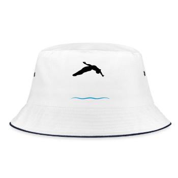 Turret jumpers - Bucket Hat - white/navy - Front