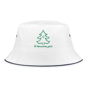 Ä tännschen, plis - Tannenbaum - Attention, please - Bucket Hat - Weiß/Navy - Vorne