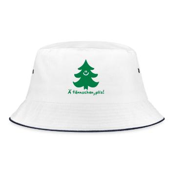 Ä tännschen, plis - Tannenbaum - Attention, please - Bucket Hat - Weiß/Navy - Vorne