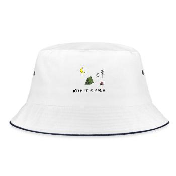 Simple tent colorful - Bucket Hat - white/navy - Front